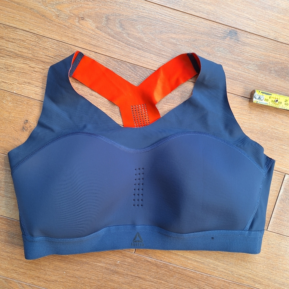 3/$20-Reebok Gray and Orange Sports Bra Size Large